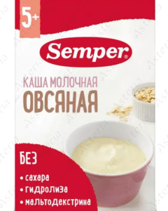 Semper կաթնային շիլա   վարսակ 180գ