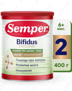 Semper կաթնային խառնուրդ բիֆիդուս N2 400գ