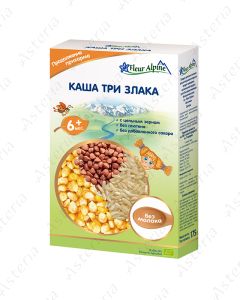 Fleur Alpine Organic շիլա առանց կաթ երեք հացահատիկ 175գ