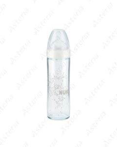 Nuk կերակրաշիշ ապակյա սիլիկոն M 0-6M+240մլ