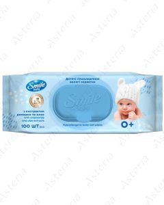 Smile խոնավ անձեռոցիկ հիպոալերգեն  փականով N100