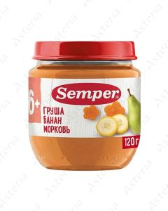 Semper  պյուրե տանձ, բանան, գազար 120գ