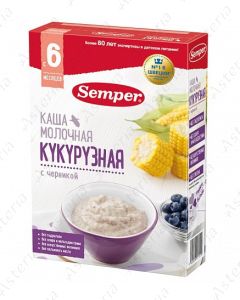 Semper կաթնային շիլա  եգիպտացորեն, սալորաչիր 180գ