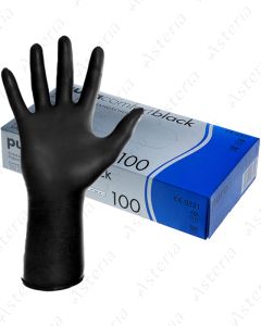 Перчатки 118-038-L нитрил нестер черные (б/талька N100)