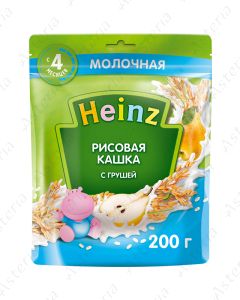 Хайнц Каша молочная Рисовая с грушей 200г
