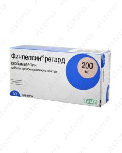 Финлепсин Ретард таблетки 200мг N50