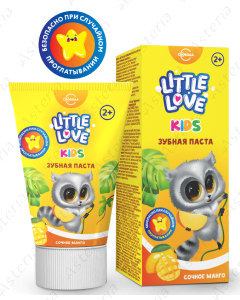 Детская зубная паста Little Love сочное манго 2+ 62г