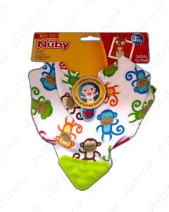 Nuby Reversible Cotton Muslin 2 Piece Teething Bib