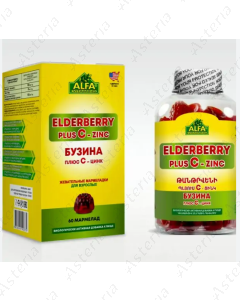 Alfa vitamins elderberry plus C-zinc N60