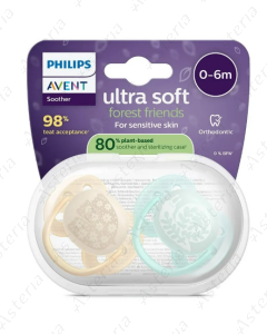 Baby pacifier 6-18 months. brown, blue Philips Avent