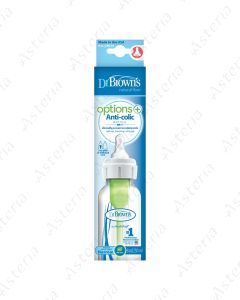 Dr. Brown feeding bottle Options+ anti-colic green 250ml