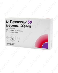 L-Thyroxine tablets 50mcg N100