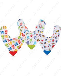 Nuby Reversible Cotton Muslin 2 Piece Teething Bib