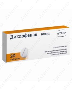 Diclofenac tab, 100mg N20