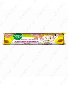 Ascorbic tablet chewing peach 25mg N10