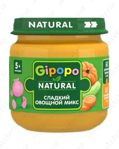 Hippopotamus puree with vegetable salad 80g