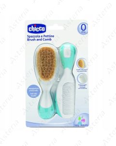 Chicco comb and natural brush blue 0M+