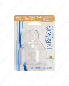 Dr. Brown nipple silicone wide 3 Level 6M+ 382 N2