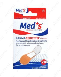 Meds plaster N20 19 x 72mm polyurethane, with non-stick pad, waterproof, breathable 3782