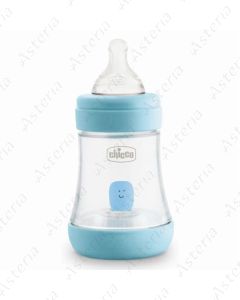 Chicco plastic feeding bottle Perfect 5 blue 0M+ 150ml