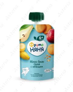 Fruto nianya puree pauch apple banana cake 90g