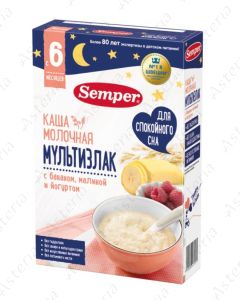 Semper multigrain milk porridge with raspberries, yogurt, banana 180g