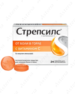 Strepsils with orange vitamin C N24