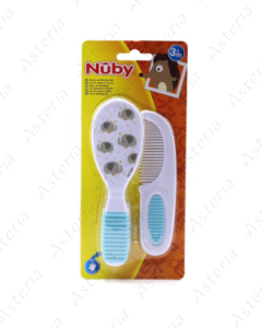 Nuby Baby Poma Comb set Blue 3M+