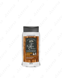 Le Petit Olivier shower gel woody freshness 4 in 1 for body face beard and hair 250ml