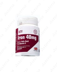 Viti Iron 40mg tablet folic acid and vit C N60