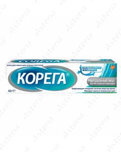 Corega glue for fixing dentures neutral taste 40g