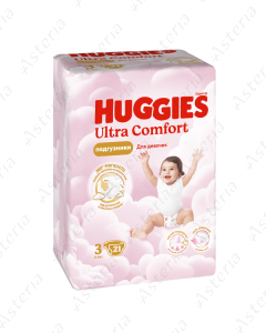 Huggies Ultra Comfort N3 diaper girls 5-9kg N21