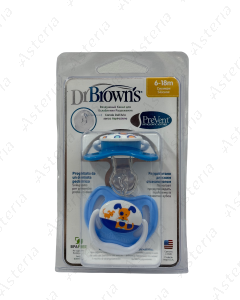 Dr. Brown pacifier silicone 6-18M blue N2