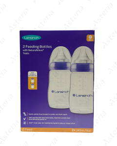 Lansinoh feeding bottle M teat 3m+ 240ml N2
