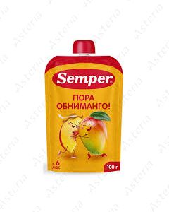Semper apple puree, mango puree, peach puree 100g
