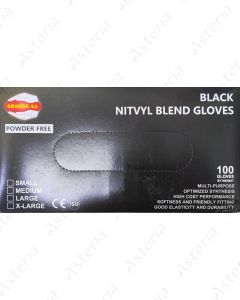 Orangell gloves without talc M nitrile Black N100
