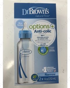 Dr. Brown feeding bottle Options+ anti-colic blue 250ml
