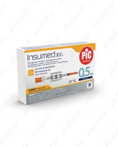 Pic Solution Insulin syringe 0.5ml 30Gx8mm N30