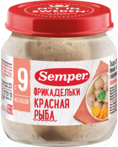 Тефтели Semper из красной рыбы, 100 г