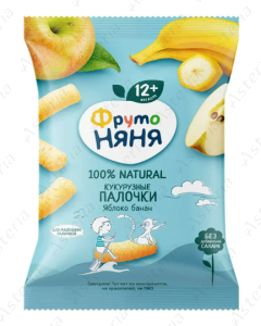 Фруто Няня фруктовые кусочки яблоко-банан 15г