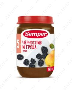 Пюре из чернослива и груш Semper, 190 г