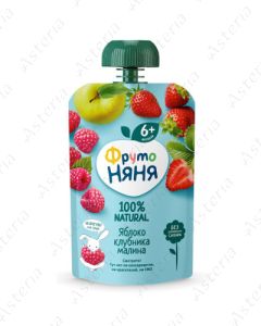 Пюре Фруто няня яблоко клубника малина 90г