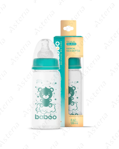 Стеклянная бутылочка для кормления Baboo 120 мл 0+