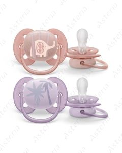 Соска Avent 0-6М Ultra Air розово-фиолетовая N2