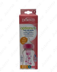 Бутылочка для кормления Dr. Brown Options+ розовая 270мл