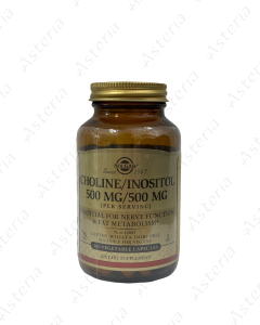 Solgar Холин и инозитол 500/500 мг жевательные капсулы N100