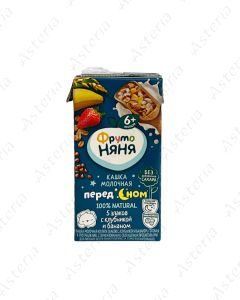 Фруто Няня перед сном Каша-питьевая 5 злаков с Клубникой и Бананом, 6М+ 200 мл