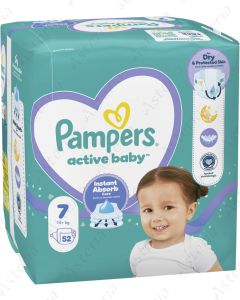 Подгузники Pampers Activ для младенцев N7 15+ кг N52