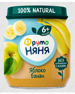 Фруто Няня Пюре Яблоко,Банан 100г