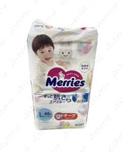 Подгузник Merries L 9-14кг N48